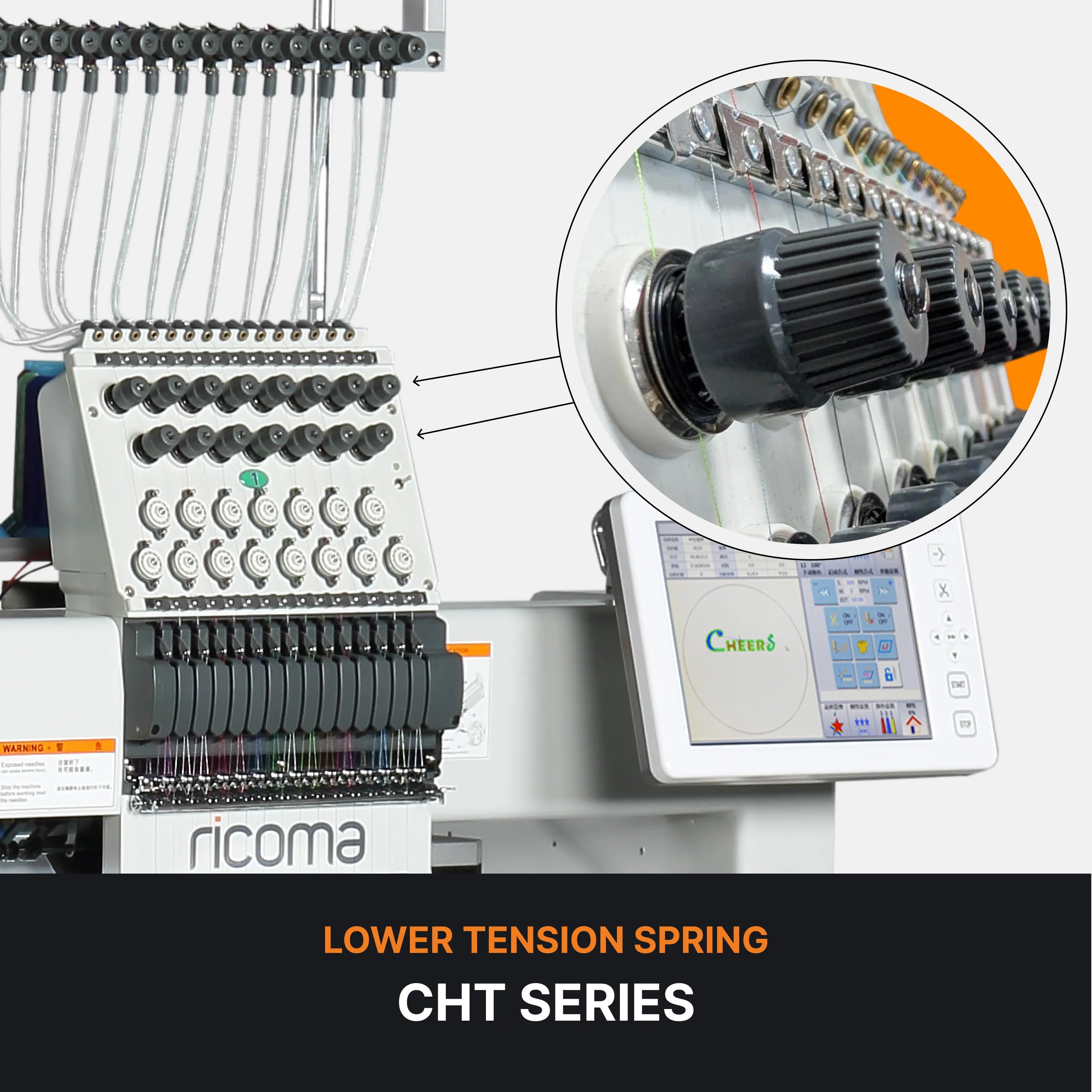 Lower Tension Spring Replacement for TC, SWD, MT, & CHT Commercial Embroidery Machines
