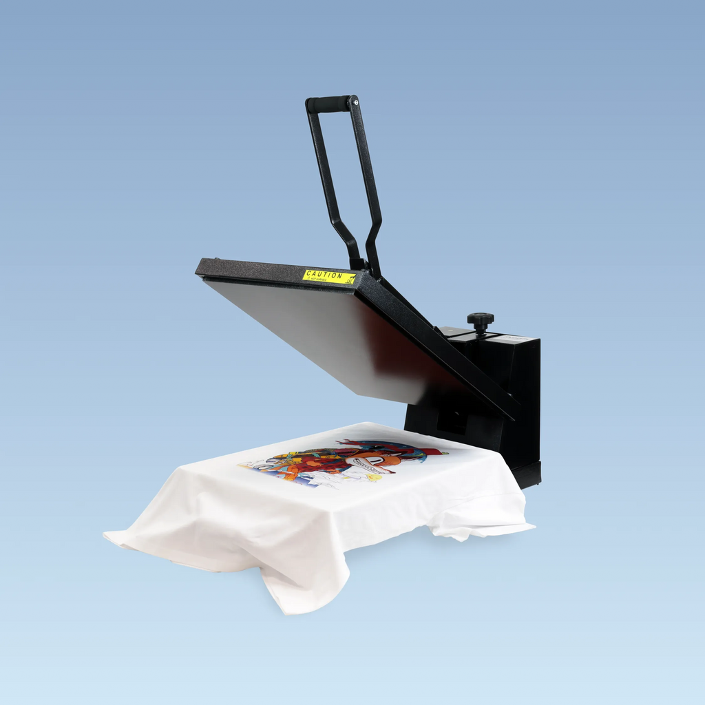 iKonix Flat Heat Press - open with tshirt 
