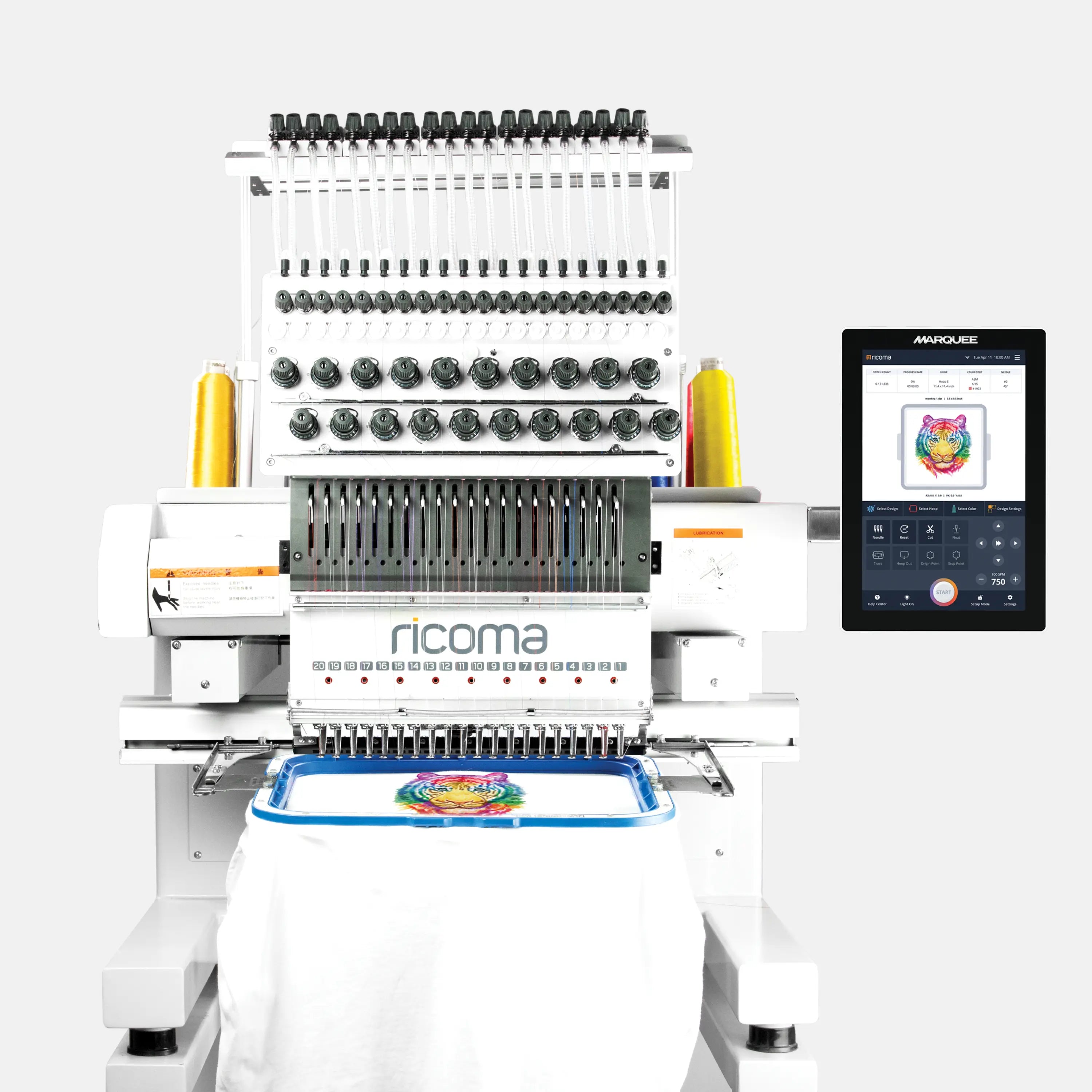 Marquee 2001 Commercial Ricoma Embroidery Machine -  20 Needles